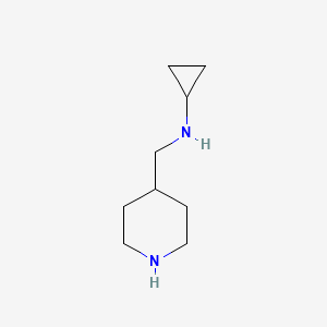 molecular formula C9H18N2 B596235 N-(Piperidin-4-ylmethyl)cyclopropanamine CAS No. 1225472-72-9