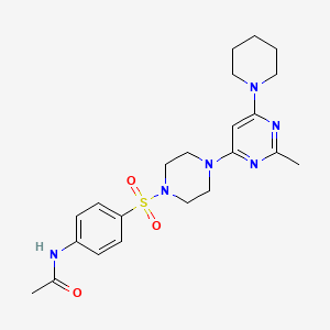 molecular formula C22H30N6O3S B5962370 N-[4-({4-[2-Methyl-6-(piperidin-1-YL)pyrimidin-4-YL]piperazin-1-YL}sulfonyl)phenyl]acetamide 