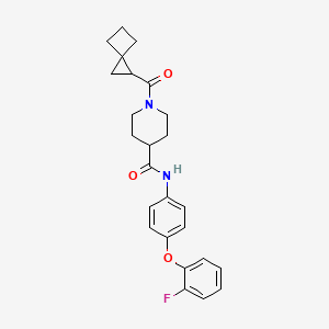molecular formula C25H27FN2O3 B5962371 N-[4-(2-fluorophenoxy)phenyl]-1-(spiro[2.3]hex-1-ylcarbonyl)-4-piperidinecarboxamide 
