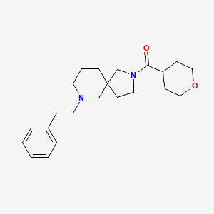 molecular formula C22H32N2O2 B5962385 7-(2-phenylethyl)-2-(tetrahydro-2H-pyran-4-ylcarbonyl)-2,7-diazaspiro[4.5]decane 