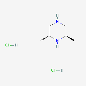 molecular formula C6H16Cl2N2 B596240 (2R,6R)-2,6-Dimethylpiperazine dihydrochloride CAS No. 162240-93-9