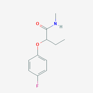 molecular formula C11H14FNO2 B5962405 2-(4-fluorophenoxy)-N-methylbutanamide 
