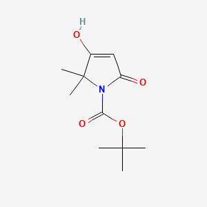 molecular formula C11H17NO4 B596241 tert-Butyl 3-hydroxy-2,2-dimethyl-5-oxo-2,5-dihydro-1H-pyrrole-1-carboxylate CAS No. 1352723-60-4