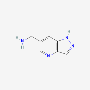 molecular formula C7H8N4 B596247 (1H-Pyrazolo[4,3-b]pyridin-6-yl)methanamine CAS No. 1260666-23-6