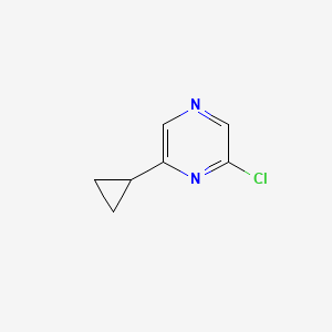 molecular formula C7H7ClN2 B596249 2-Chloro-6-cyclopropylpyrazine CAS No. 1209457-99-7