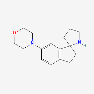 molecular formula C16H22N2O B596250 4-(2,3-Dihydrospiro[indene-1,2'-pyrrolidine]-6-yl)morpholine CAS No. 1211593-72-4