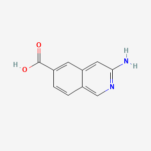 B596253 3-Aminoisoquinoline-6-carboxylic acid CAS No. 1337880-79-1