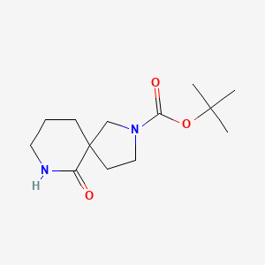molecular formula C13H22N2O3 B596256 Tert-butyl 6-oxo-2,7-diazaspiro[4.5]decane-2-carboxylate CAS No. 1228631-64-8