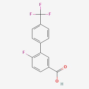 molecular formula C14H8F4O2 B596259 4-Fluoro-3-(4-trifluoromethylphenyl)benzoic acid CAS No. 1261772-16-0