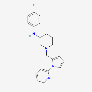 molecular formula C21H23FN4 B5962629 N-(4-fluorophenyl)-1-[(1-pyridin-2-ylpyrrol-2-yl)methyl]piperidin-3-amine 