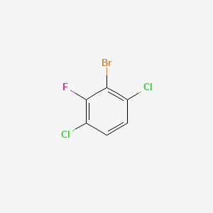 molecular formula C6H2BrCl2F B596263 2-Bromo-1,4-dichloro-3-fluorobenzene CAS No. 1373233-32-9