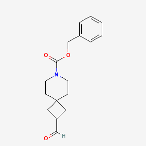 molecular formula C17H21NO3 B596270 Benzyl 2-formyl-7-azaspiro[3.5]nonane-7-carboxylate CAS No. 1227610-18-5