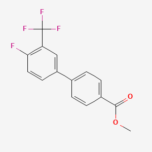molecular formula C15H10F4O2 B596271 Methyl 4-[4-fluoro-3-(trifluoromethyl)phenyl]benzoate CAS No. 1365271-42-6