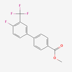 molecular formula C15H10F4O2 B596271 Methyl 4'-fluoro-3'-(trifluoromethyl)-[1,1'-biphenyl]-4-carboxylate CAS No. 1365271-42-6
