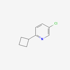 molecular formula C9H10ClN B596273 5-Chloro-2-cyclobutylpyridine CAS No. 1369933-64-1