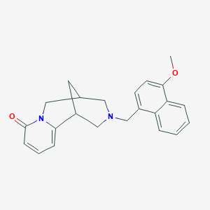 molecular formula C23H24N2O2 B5962742 11-[(4-Methoxynaphthalen-1-yl)methyl]-7,11-diazatricyclo[7.3.1.02,7]trideca-2,4-dien-6-one 