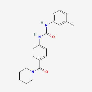 molecular formula C20H23N3O2 B5962766 N-(3-METHYLPHENYL)-N'-[4-(PIPERIDINOCARBONYL)PHENYL]UREA 