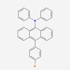 molecular formula C32H22BrN B596277 10-(4-Bromophenyl)-N,N-diphenylanthracen-9-amine CAS No. 1314040-83-9
