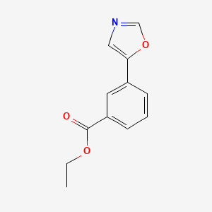 molecular formula C12H11NO3 B596279 Ethyl 3-(5-Oxazolyl)benzoate CAS No. 1261268-84-1