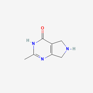 molecular formula C7H9N3O B596283 2-甲基-6,7-二氢-3H-吡咯并[3,4-d]嘧啶-4(5H)-酮 CAS No. 1220030-34-1