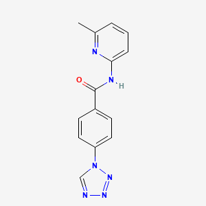 molecular formula C14H12N6O B5962843 N-(6-methylpyridin-2-yl)-4-(1H-tetrazol-1-yl)benzamide 