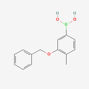molecular formula C14H15BO3 B596285 3-(Benzyloxy)-4-methylphenylboronic acid CAS No. 1256355-31-3