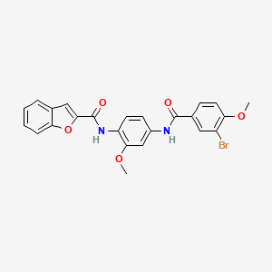 molecular formula C24H19BrN2O5 B5962856 N-[4-(3-Bromo-4-methoxybenzamido)-2-methoxyphenyl]-1-benzofuran-2-carboxamide 