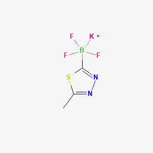 molecular formula C3H3BF3KN2S B596286 Potassium trifluoro(5-methyl-1,3,4-thiadiazol-2-yl)borate CAS No. 1245906-72-2