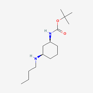 molecular formula C15H30N2O2 B596287 tert-butyl N-[(1S,3R)-3-(butylamino)cyclohexyl]carbamate CAS No. 1268520-51-9