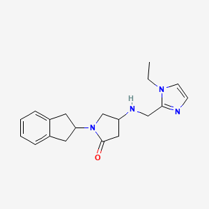molecular formula C19H24N4O B5962911 1-(2,3-dihydro-1H-inden-2-yl)-4-[(1-ethylimidazol-2-yl)methylamino]pyrrolidin-2-one 