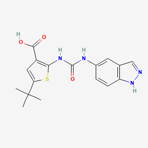 2-(3-(1H-indazol-5-yl)ureido)-5-(tert-butyl)thiophene-3-carboxylic acid