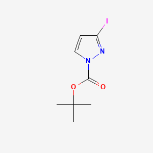 molecular formula C8H11IN2O2 B596301 1-tert-Butoxycarbonyl-3-iodo-1H-pyrazole CAS No. 1233513-13-7
