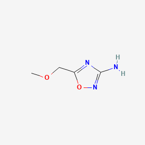 molecular formula C4H7N3O2 B596302 5-(Methoxymethyl)-1,2,4-oxadiazol-3-amine CAS No. 1243250-15-8