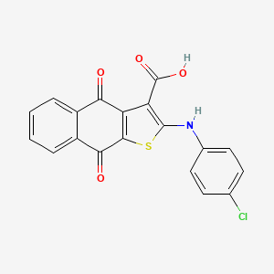 2-(4-Chlorophenylamino)-4,9-dioxo-4,9-dihydronaphtho[2,3-b]thiophene-3-carboxylic acid
