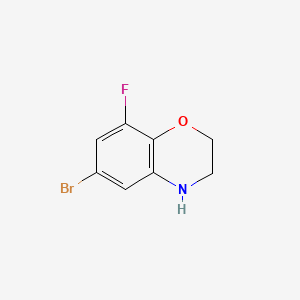 B596321 6-Bromo-8-fluoro-3,4-dihydro-2H-1,4-benzoxazine CAS No. 1256255-94-3