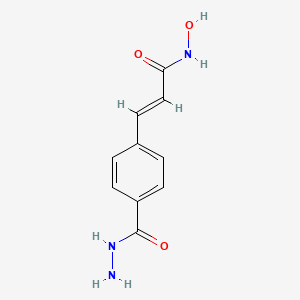 molecular formula C10H11N3O3 B596324 (E)-3-(4-(hydrazinecarbonyl)phenyl)-N-hydroxyacrylamide CAS No. 1223593-76-7