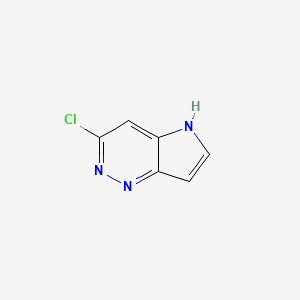 molecular formula C6H4ClN3 B596327 3-chloro-5H-pyrrolo[3,2-c]pyridazine CAS No. 1268521-03-4