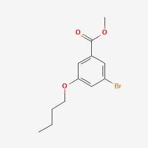 molecular formula C12H15BrO3 B596328 Methyl 3-bromo-5-butoxybenzoate CAS No. 1261988-65-1