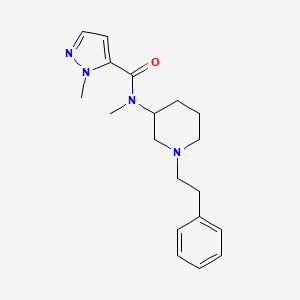 molecular formula C19H26N4O B5963289 N,2-dimethyl-N-[1-(2-phenylethyl)piperidin-3-yl]pyrazole-3-carboxamide 