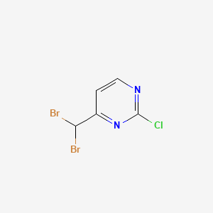 molecular formula C5H3Br2ClN2 B596329 2-Chloro-4-(dibromomethyl)pyrimidine CAS No. 181363-07-5