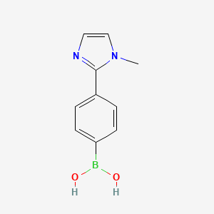 molecular formula C10H11BN2O2 B596333 (4-(1-Methyl-1H-imidazol-2-yl)phenyl)boronic acid CAS No. 1310383-27-7