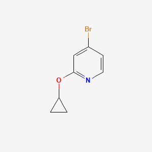 molecular formula C8H8BrNO B596339 4-溴-2-环丙氧基吡啶 CAS No. 1209460-14-9
