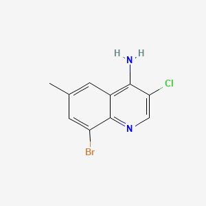 molecular formula C10H8BrClN2 B596340 8-Bromo-3-chloro-6-methylquinolin-4-amine CAS No. 1211795-90-2