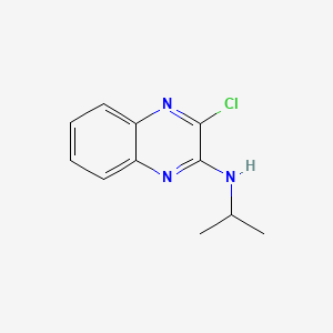 molecular formula C11H12ClN3 B596343 (3-Chloro-quinoxalin-2-yl)-isopropyl-amine CAS No. 1234370-93-4