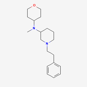 molecular formula C19H30N2O B5963567 N-methyl-N-(oxan-4-yl)-1-(2-phenylethyl)piperidin-3-amine 