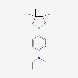 molecular formula C14H23BN2O2 B596360 N-ethyl-N-methyl-5-(4,4,5,5-tetramethyl-1,3,2-dioxaborolan-2-yl)pyridin-2-amine CAS No. 1257554-16-7