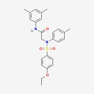 molecular formula C25H28N2O4S B5963726 N-(3,5-dimethylphenyl)-2-(N-(4-ethoxyphenyl)sulfonyl-4-methylanilino)acetamide CAS No. 6221-41-6