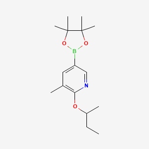 2-Sec-butoxy-3-methyl-5-(4,4,5,5-tetramethyl-1,3,2-dioxaborolan-2-yl)pyridine