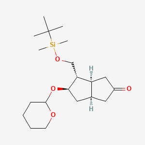 (3aS,4S,5R,6aR)-4-(((tert-Butyldimethylsilyl)oxy)methyl)-5-((tetrahydro-2H-pyran-2-yl)oxy)hexahydropentalen-2(1H)-one