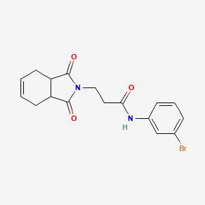 molecular formula C17H17BrN2O3 B5964021 N-(3-bromophenyl)-3-(1,3-dioxo-3a,4,7,7a-tetrahydroisoindol-2-yl)propanamide 